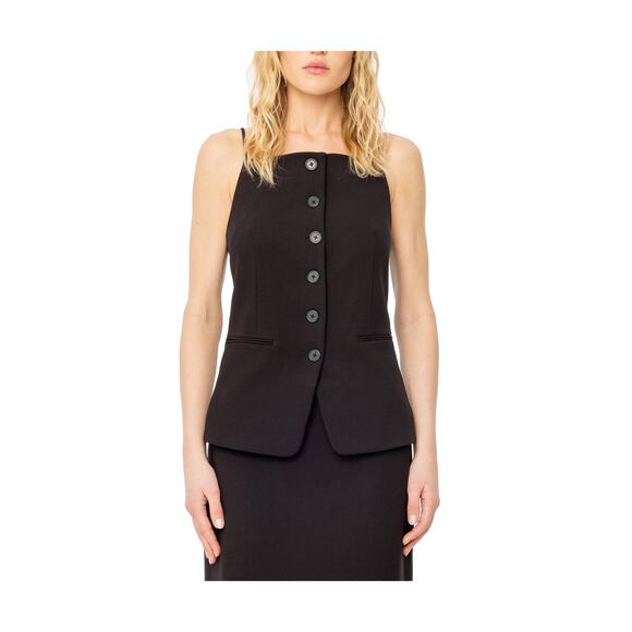 Staud 'Una' Black Polyester Top Size XS - Picture 1 of 5